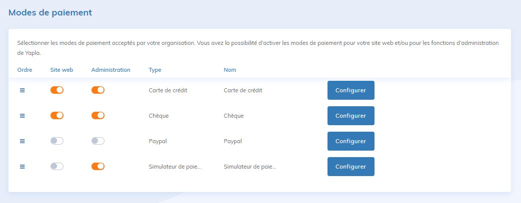 Configurer Les Paiements Sur Yapla Soutien Technique Yapla