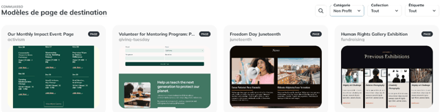 Modèles de page de destination filtrés par la catégorie Non Profit