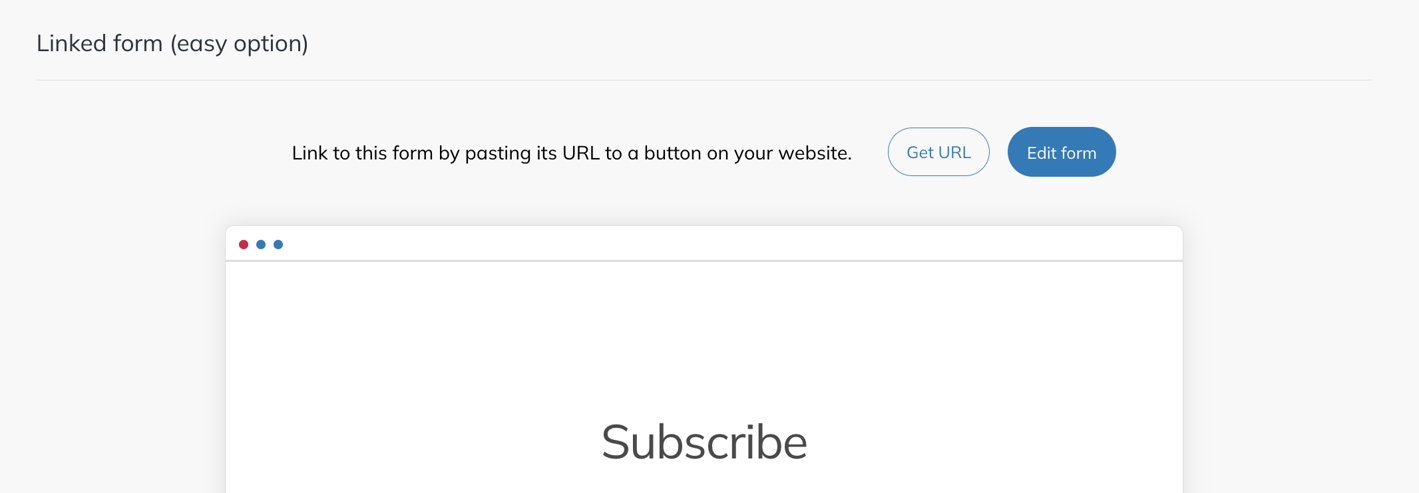 Create and embed a subscription form into your newsletter