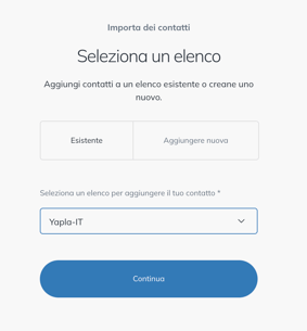 File Excel con una colonna email e una colonna di attributo