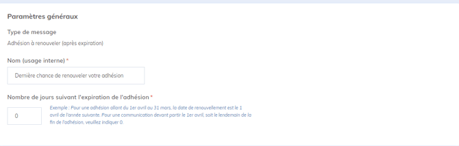Exemple alerte expiration