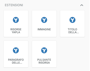 Blocchi di contenuti Yapla collegati