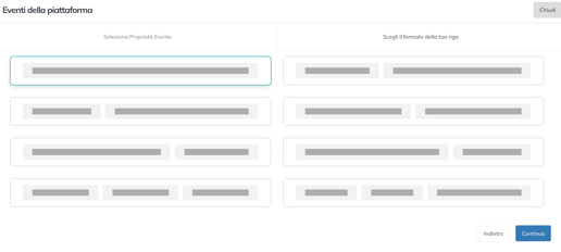 Scelta del layout della riga per i contenuti collegati